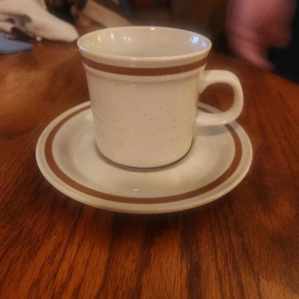 Bonsai Collection Stoneware Cup & Saucer Set 1970s
